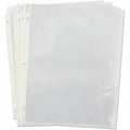 Universal Punched Ring Binder Sleeves, Clear, 8 1/2" Width x 11" Length, 1 Pack, UNV21124