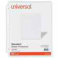 Universal Punched Ring Binder Sleeves, Clear, 8 1/2" Width x 11" Length, 1 Pack, UNV21124