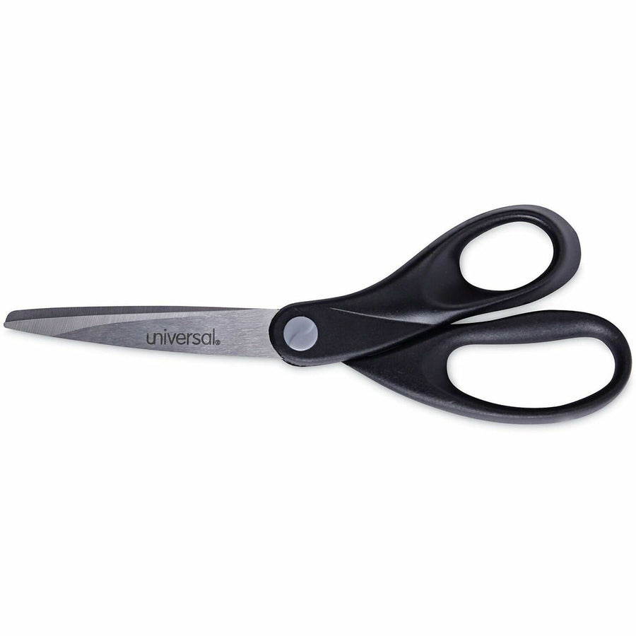 Universal Scissors, Black, Plastic, UNV92009