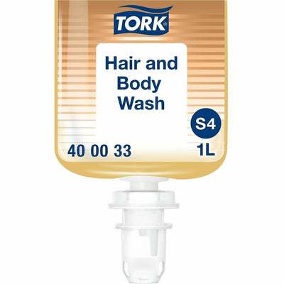 Essity Hygiene and Health AB TORK Hair and Body Wash S4, Clean Scent, 6 x 1L, White, 6 / Case, TRK400033