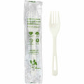 World Centric TPLA Wrapped Cutlery, Light Beige, 750 / Carton, WORFOPSI