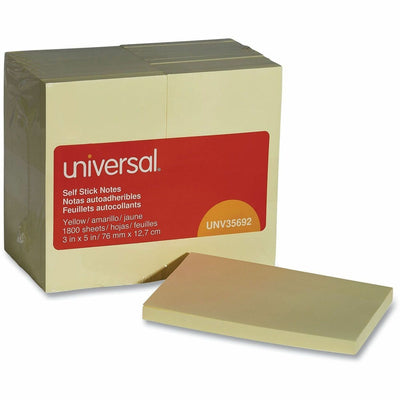 Universal Standard Self-Stick Pads, Yellow, 1 Pack, UNV35692