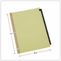 Universal Index Divider, Buff, 25 / Set, UNV20821