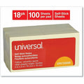 Universal Standard Self-Stick Pads, Yellow, 1 Pack, UNV35688