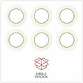 Universal Removable General-Purpose Masking Tape, 3" Core, 18 mm x 54.8 m, Beige, 6/Pack, UNV51334