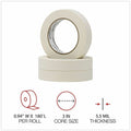 Universal General-Purpose Masking Tape, 3" Core, 24 mm x 54.8 m, Beige, 3/Pack, UNV51301