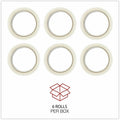 Universal General-Purpose Box Sealing Tape, 3" Core, 1.88" x 60 yds, Clear, 6/Pack, UNV63000