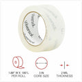 Universal General-Purpose Box Sealing Tape, 3" Core, 1.88" x 60 yds, Clear, 6/Pack, UNV63000
