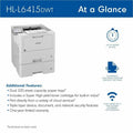 Brother HL-L6415DWT Desktop Wireless Laser Printer - Monochrome, BRTHLL6415DWT
