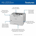 Brother HL-L5215DW Desktop Wireless Laser Printer - Monochrome, BRTHLL5215DW
