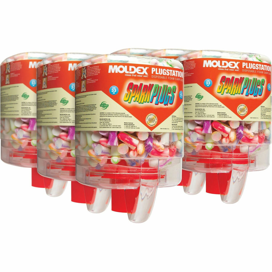 Medline SparkPlugs Disposable Foam Earplug Pairs, Green, 6 / Carton, MIIMOM6644CT