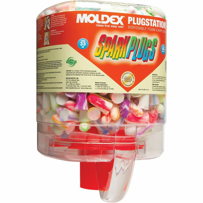 Medline SparkPlugs Disposable Foam Earplug Pairs in Dispenser, Green, 250 / Bottle, MIIMOM6644