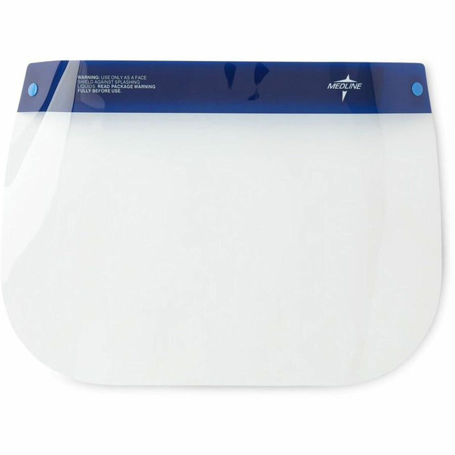 Medline Disposable Full-Length Face Shields, Extra Large, Clear, Polyester, Latex-Free, 40 / Carton, MIINONFS100
