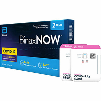 Abbott Laboratories BinaxNOW Rapid Antigen Test Kit, 2, WSHTSTABN2