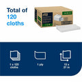 Essity Hygiene and Health AB TORK 2 in 1 Scouring and Cleaning Foodservice Towel White, Absorbent, 1 x 120 Sheets, 1 Box, TRK192815