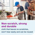 Essity Hygiene and Health AB TORK 2 in 1 Scouring and Cleaning Foodservice Towel White, Absorbent, 1 x 120 Sheets, 1 Box, TRK192815
