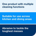 Essity Hygiene and Health AB TORK 2 in 1 Scouring and Cleaning Foodservice Towel White, Absorbent, 1 x 120 Sheets, 1 Box, TRK192815