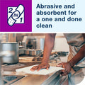 Essity Hygiene and Health AB TORK 2 in 1 Scouring and Cleaning Foodservice Towel White, Absorbent, 1 x 120 Sheets, 1 Box, TRK192815