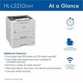 Brother HL-L5210DW Desktop Wireless Laser Printer - Monochrome, BRTHLL5210DWT
