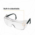 3M OX Protective Eyewear - Clear Lens, Black, MMM1216600000