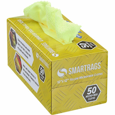 Hospeco Monarch Smart Rags Microfiber Cloths, Blue, 50 / Box, MONM950Y