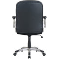 NuSparc Leather Rolling Chair, Black, NPRCH101LABK
