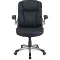 NuSparc Leather Rolling Chair, Black, NPRCH101LABK