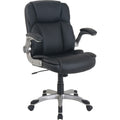 NuSparc Leather Rolling Chair, Black, NPRCH101LABK