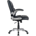 NuSparc Leather Rolling Chair, Black, NPRCH101LABK