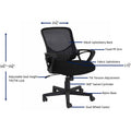 NuSparc Mid-back Mesh Task Chair, Black, NPRCH301MABK