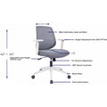 NuSparc Mid-Back Task Chair, Gray, NPRCH201MAGY