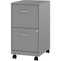 NuSparc Mobile File Cabinet, Silver, NPRVF218AMSR