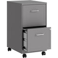 NuSparc Mobile File Cabinet, Silver, NPRVF218AMSR