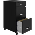NuSparc Mobile File Cabinet, Black, NPRVF318BMBK