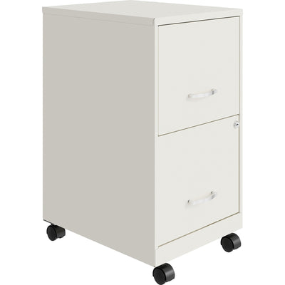 NuSparc Mobile File Cabinet, White, NPRVF218AMWE