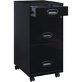 NuSparc File Cabinet, Black, NPRVF318EMBK
