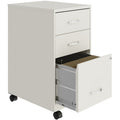 NuSparc 3-Drawer Organizer Metal File Cabinet, White, NPRVF318CMWE