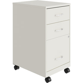 NuSparc 3-Drawer Organizer Metal File Cabinet, White, NPRVF318CMWE