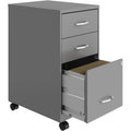 NuSparc 3-Drawer Organizer Metal File Cabinet, Gray, NPRVF318CMSR