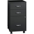 NuSparc 3-Drawer Organizer Metal File Cabinet, Black, NPRVF318CMBK