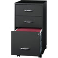 NuSparc 3-Drawer Organizer Metal File Cabinet, Black, NPRVF318CMBK