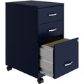 NuSparc 3-Drawer Organizer Metal File Cabinet, Navy, NPRVF318CMNY