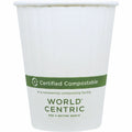 World Centric Double Wall Paper Hot Cups, Light Beige, 25 / Carton, WORCUPA12D