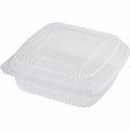 World Centric Compostable Clear Hinged Container, 300 / Carton, WORKLCS8N