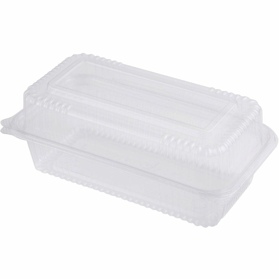 World Centric Compostable Clear Hinged Container, 9" x 3", Plastic, 200 / Carton, WORKLCS95N