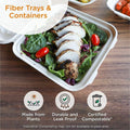 World Centric Compostable Fiber Hinged Container, Natural, 300 / Carton, WORTOSCU8TLFP