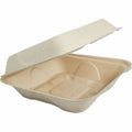World Centric Compostable Fiber Hinged Container, Natural, 300 / Carton, WORTOSCU853LFP