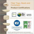 World Centric Compostable Fiber Hinged Container, Natural, 300 / Carton, WORTOSCU853LFP