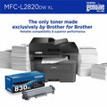 Brother MFC-L2820DWXL Wireless Laser Multifunction Printer - Monochrome - Gray, BRTMFCL2820DWXL