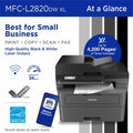 Brother MFC-L2820DWXL Wireless Laser Multifunction Printer - Monochrome - Gray, BRTMFCL2820DWXL